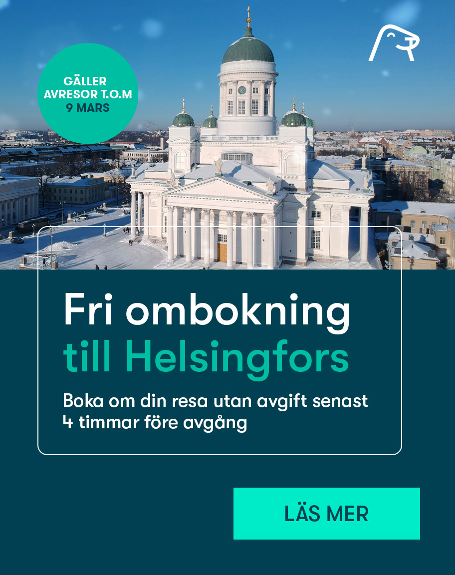 Fri omboking till Helsingfors